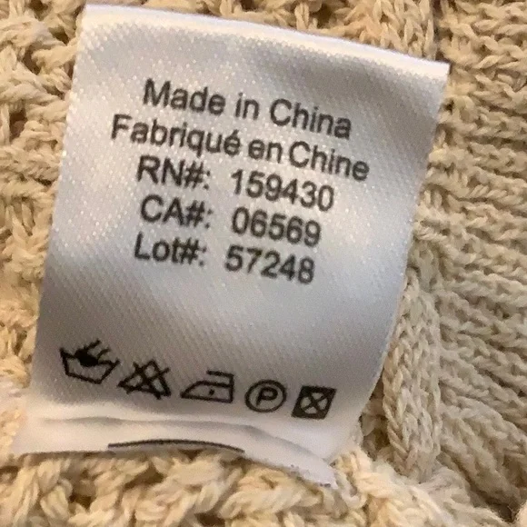 ELAN Womens 100% Cotton Tan Open Knit Boho Ruffled Cropped Neutral Spring Top L - Picture 8 of 8